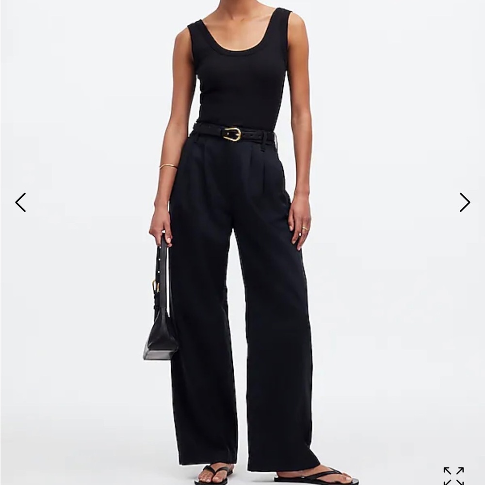 Madewell Harlow wide leg pants - 14 - black